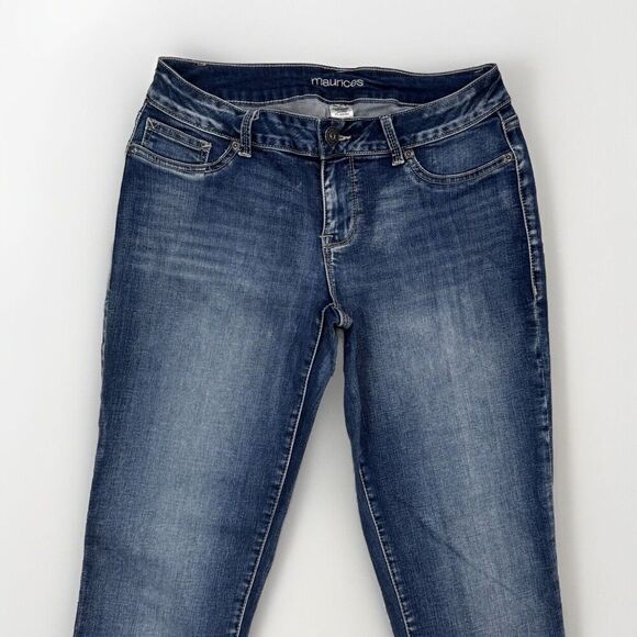 Maurices Jeans Womens M Short Jegging Skinny Blue Denim Stretch Measures 30 x 29 - Picture 5 of 9